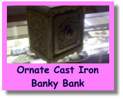 Ornate Cast Iron Banky Bank